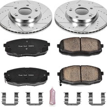 Power Stop K6946 Front Brake Kit with Drilled/Slotted Brake Rotors and Z23 Evolution Ceramic Brake Pads