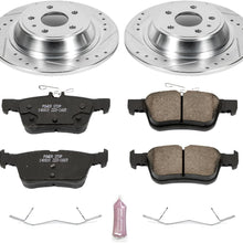 Power Stop K6559 Rear Brake Kit with Drilled/Slotted Brake Rotors and Z23 Evolution Ceramic Brake Pads