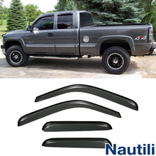 Laprive Auto 4pcs Side Window Deflectors Window Visors for 99-06 Silverado/Sierra 07 Classic Extended Cab Sun/Rain Guard Vent Visor