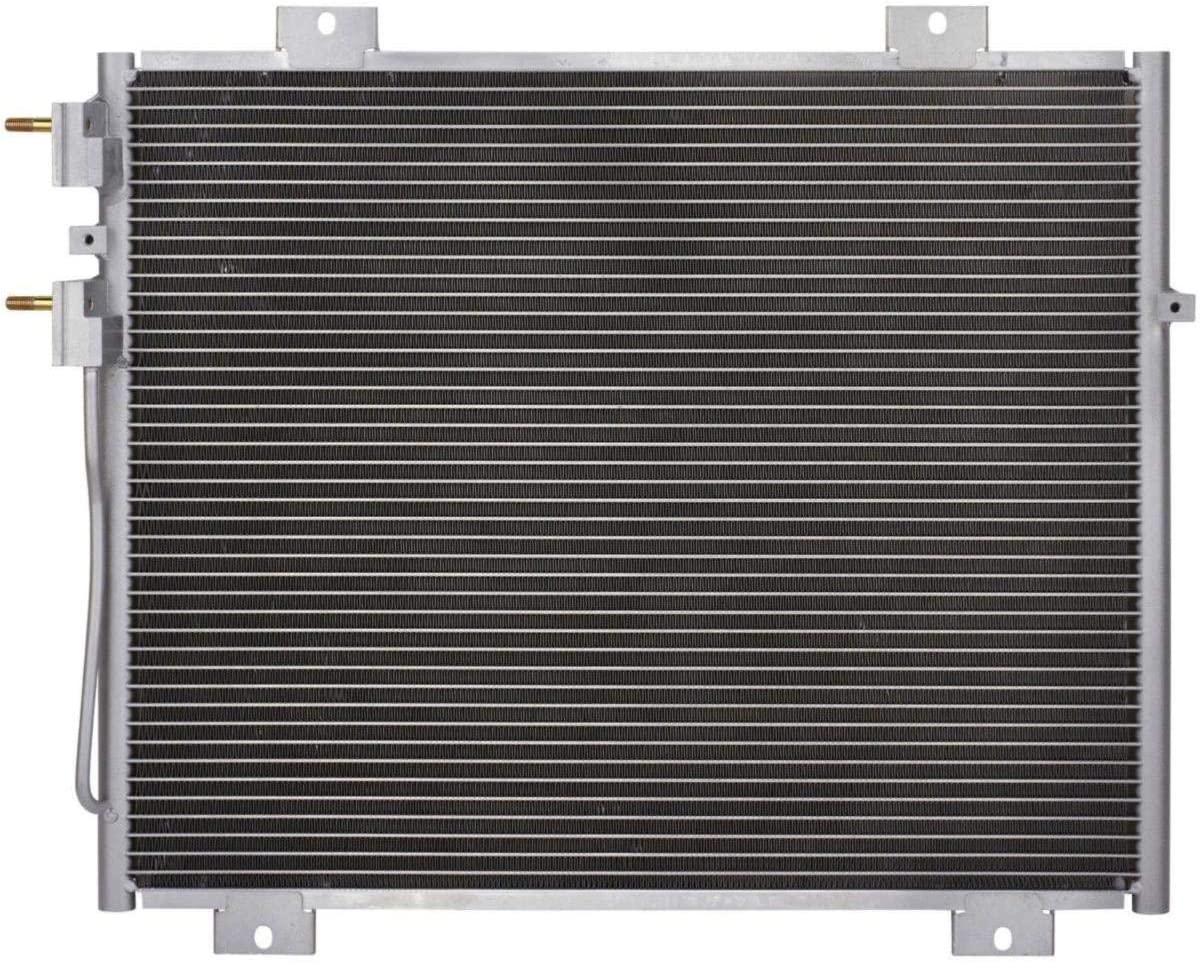 VioletLisa All Aluminum Air Condition Condenser 1 Row Compatible with 2005-2011 Dakota 2006-2009 Raider Without Oil Cooler