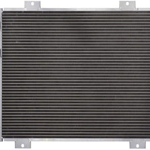VioletLisa All Aluminum Air Condition Condenser 1 Row Compatible with 2005-2011 Dakota 2006-2009 Raider Without Oil Cooler