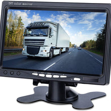 DVKNM Upgrade Backup Camera Monitor Kit,7-inch LCD 1280X720P HD,IP69 Waterproof Rearview Reversing Rear View Camera Reversing Monitor Truck/Semi-Trailer/Box Truck/RV — HD Transmission — (TZ101), white