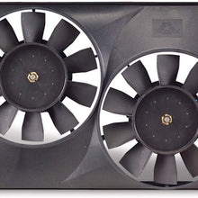 Flex-a-lite 365 Scirocco Radiator Black 8 5/8" Dual Electric Reversible Fan