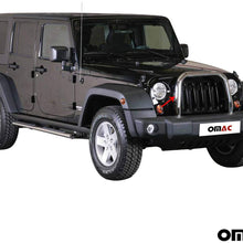OMAC Auto Accessories Bull Bar | Stainless Steel Front Bumper Protector | Silver Grill Guard Fits for Jeep Wrangler 2007-2017