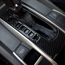 Carbon Fiber Grain Interior Gear ABS Panel Trim Shift Box Cover For Honda 10th Gen Civic 2016 2017 2018 2019 2020