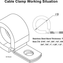 1" Cable Clamp Stainless Steel Insulated Rubber Cushioned – Cable Clamp, Pipe Clamp, Hose Clip, Line Clamp and Wire Clamp (12 Pack)