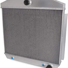 2-Core Performance Full Aluminum Cooling Radiator For CHEVY Bel Air Nomad 150 Series 210 Series Del Ray V8 MT 1955-1957 1956 (Manual Transmission 4.3L/ 4.6L V8 SBC Engine Models Only)