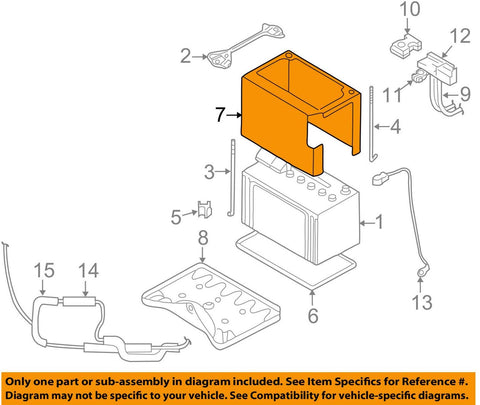 Genuine Nissan 24431-3Z000 Battery Cover