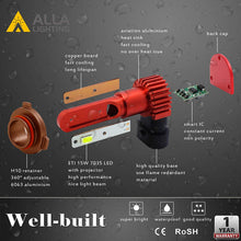 Alla Lighting Newest H10 9145 LED Fog Light Bulb AL-R Version 5200 Lumens Xtreme Super Bright High Power PY20D 9140 9040 9045 LED Fog Lights Bulbs Replacement for Cars, Trucks, 6000K Xenon White