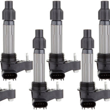 ROADFAR Pack of 6 Ignition Coils Fit for Cadillac Chevy Buick GMC Pontiac Saturn Suzuki 2007-2015 Equivalent with OE: UF569 C1555