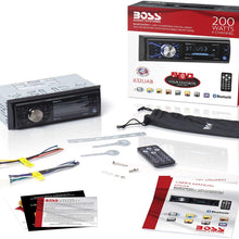 BOSS Audio Systems 632UAB Multimedia Car Stereo - Single Din, Bluetooth Audio and Hands-Free Calling, Built-in Microphone, MP3 Player, USB Port, AUX Input, AM/FM Radio Receiver, Detachable Front Panel