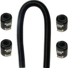 SUPERFASTRACING Black 48" Flexible Stainless Steel Radiator Coolant Water Hose Kit with Caps Universal