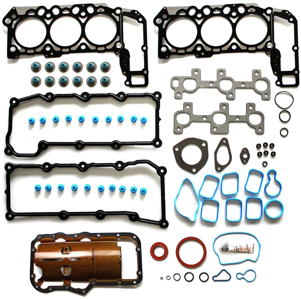 ECCPP Engine Replacement Full Head Gasket Sets for Dodge Dakota for Jeep Liberty 2002-2005 3.7L Automotive Replacement Engine Full Gasket Head Kits