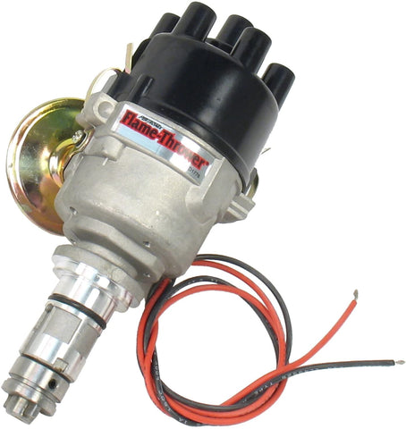 Pertronix D177600 Flame-Thrower Plug and Play Vacuum Advance Cast Electronic Distributor with Ignitor Technology
