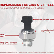 Engine Oil Pressure Sensor Switch - Replaces# 12677836, D1846A, 926040, PS308, 12585328 - Fits Chevy Silverado 1500, Trailblazer, Tahoe, Suburban, Express, GMC Sierra 2500 HD, Grand Prix (Renewed)