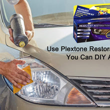 Plextone Headlights Restoration Kit Restore Dull Faded and Discoloured Headlights (estores Oxidation, Hazy, Yellow, Scratch) Car Headlight Cleaner with Exclusive UV Protection Clear Coat