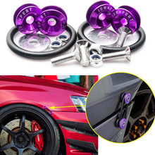 Xotic Tech JDM Quick Release Fasteners For Car Bumpers Trunk Fender Hatch Lids (Purple)