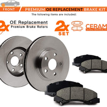 [Front] Max Brakes Premium OE Rotors with Carbon Ceramic Pads KT035641