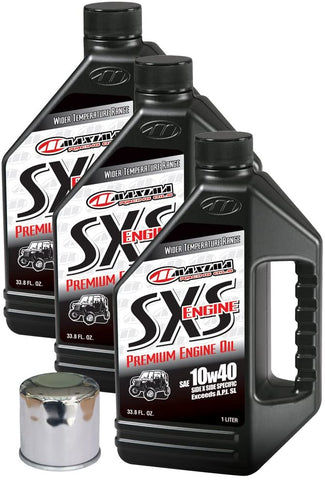 MaximaHiflofiltro SXSPEOCK009 Premium Side x Side Engine Oil Change Kit for Kawasaki Teryx 4x4/750, 3 L