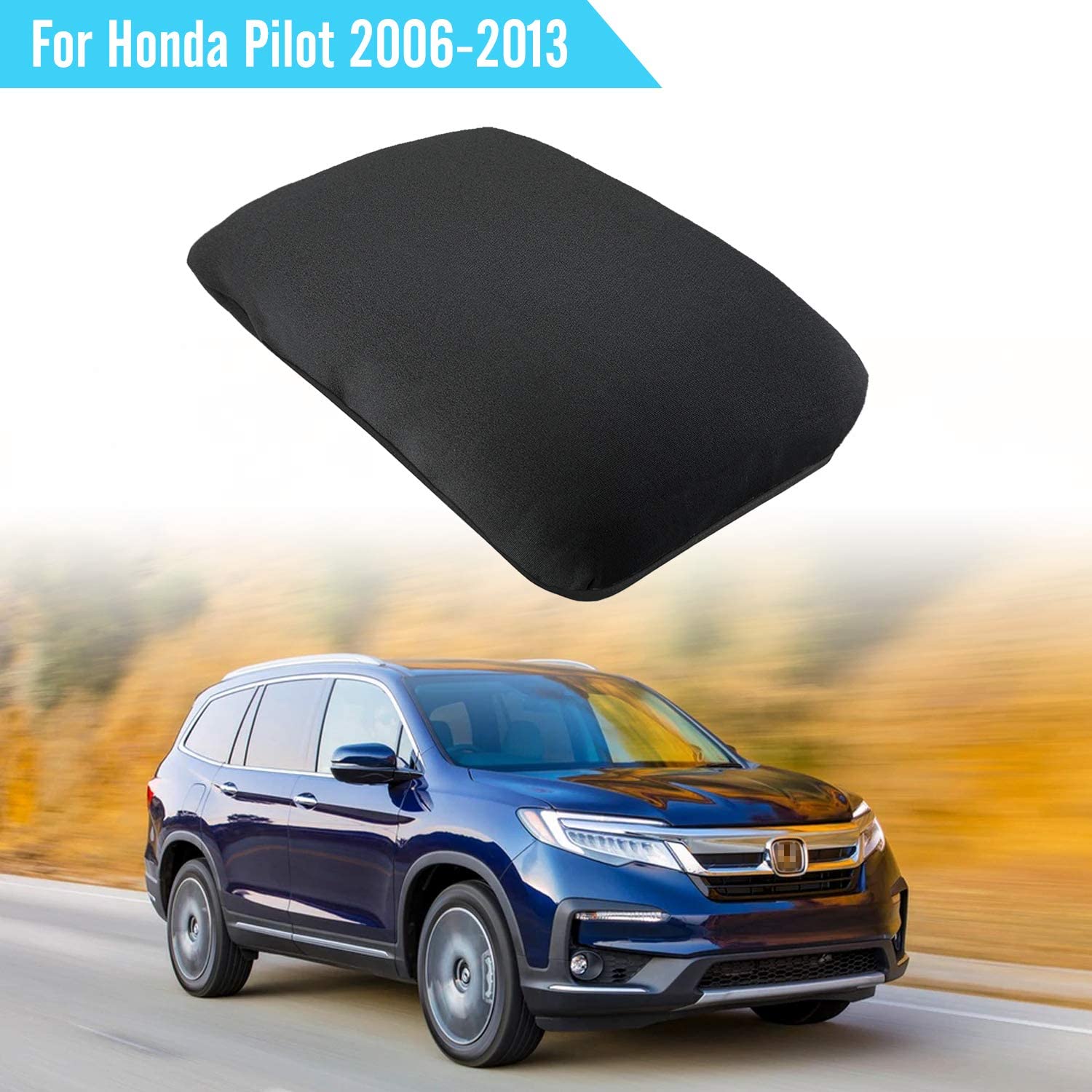 Seven Sparta Center Console Cover for Honda Pilot 2006-2013, Waterproof Neoprene Armrest Cover, Black