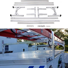 ENIXWILL Heavy Duty Adjustable Aluminum Trailer Ladder Rack for Enclosed Trailers