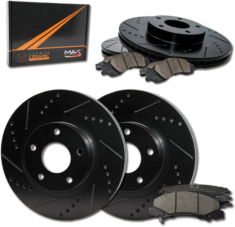 [Front + Rear] Max Brakes Elite XDS Rotors with Carbon Ceramic Pads KT033283