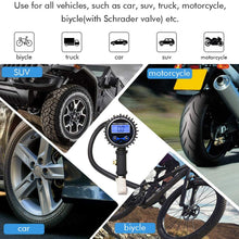 A ABIGAIL Digital Tire Inflator with Pressure Gauge 250 PSI Air Chuck and Compressor Accessories w/Rubber Hose Lock on Air Chuck and Quick Connect Coupler