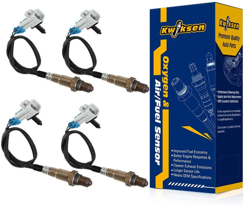 Kwiksen Heated 4Pcs O2 Oxygen Sensor 234-4668 Upstream Downstream Replacement for Chevrolet Silverado Suburban 1500 2003 2004 2005