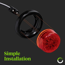 8pc 2" Red Round Trailer LED Marker Lights [DOT Approved] [Reflector Lens][10 LED] [Grommet] [Flush-Mount] [Waterproof IP67] Marker Lights for Trailer Truck