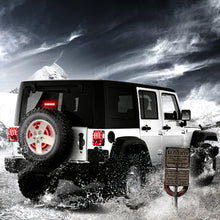 Spare Tire Brake Light Wheel Light 3rd Third Brake Light for Jeep Wrangler 2007-2017 JK JKU YJ TJ,Red Light