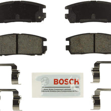 Bosch BE580H Blue Disc Brake Pad Set with Hardware for Select 1992-04 Acura, Honda, and Mitsubishi SUVs - REAR