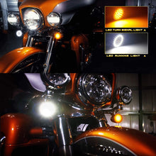 NTHREEAUTO 2" Bullet 1157 LED Turn Signal Light, Motorcycle Running Light, Switchback Front Bulbs Compatible with Harley Street Glide, Sportster, Road King