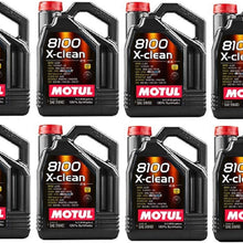 Motul 102051 Set of 8 8100 X-Clean 5W-40 Motor Oil 5-Liter Bottles