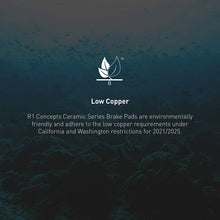 Front R1 Concepts Ceramic Series Brake Pad With Rubber Steel Rubber Shims