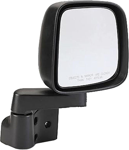 Dorman 955-695 Passenger Side Manual Door Mirror - Folding for Select Jeep Models, Black