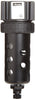 Parker 05F22AA Compressed Air Filter, Removes Particulate, Polycarbonate Bowl with Metal Bowl Guard, Manual Drain, 40 Micron, 70 scfm, 3/8