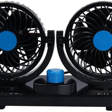 TargetEvo 12V / 24V Car Fan 360 Degree Rotatable 2 Speed With 47" Cord Auto SUV RV Truck Dashboard Cooling Air Fan