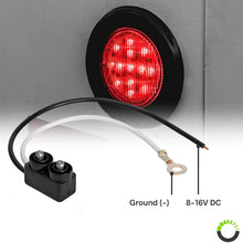 4pc 2.5" Red Round Trailer LED Marker Lights [DOT Approved] [Reflector Lens][13 LED] [Grommet] [Flush-Mount] [Waterproof IP67] Marker Lights for Trailer Truck