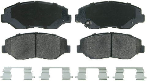 Wagner QuickStop ZX914 Semi-Metallic Disc Pad Set Includes Pad Installation Hardware, Front