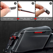 NTHREEAUTO Black Saddle Bag Reflector Inserts Latch Covers Compatible with 2014-2020 Harley Touring model,FLT, FLHT Road King,Road Glide,Street Glide
