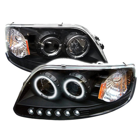 Spyder Auto 5010292 CCFL Halo Projector Headlights Black/Clear