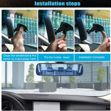 Wontolf Rear View Mirror Anti-Glare Suction Cup Rear View Mirror Universal Interior Rearview Mirror for Car Truck SUV 9.5''(240mm)