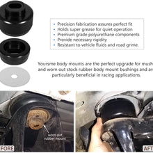 7-141 Body and Cab Mount Bushing Kit for 1999-2014 Chevy Silverado & Sierra 2WD/4WD 1500/2500 Polyurethane Black