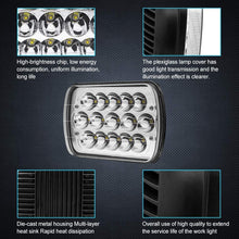 Clear 7x6 inch Led Headlights Led Sealed Beam Headlamp with High Low Beam H6054 6054 Led Headlight for Jeep Wrangler YJ Cherokee XJ H5054 H6054LL 6052 6053 2Pc 5x7