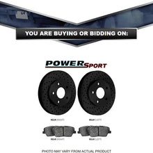 PowerSport Black Rear Drilled Rotors + Ceramic Brake pads BBXR.03003.02