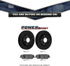 PowerSport Black Rear Drilled Rotors + Ceramic Brake pads BBXR.03003.02