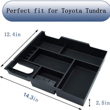 JKCOVER Center Console Organizer Tray Compatible with Toyota Tundra 2014 2015 2016 2017 2018 2019 2020 Tundra Accessories,Insert ABS Black Materials Armrest Box Secondary Storage