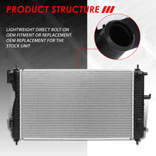13328 OE Style Aluminum Core Cooling Radiator Replacement for Chevy Impala Regal 2.0L 2.5L AT MT 14-19