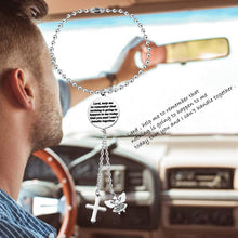 BAUNA Guardian Angel Cross Car Charm for Rearview Mirror Always Watching Over Me Window Hanging Ornaments Car Pendant for Home Vehicle Interior Accessories