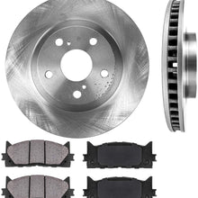 CRK13595 FRONT 296mm Premium OE 5 Lug [2] Brake Rotors + [4] Ceramic Pads [fit Lexus ES300h ES350 Toyota Avalon Camry]
